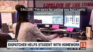 Lafayette Dispatcher Helps Student w Homework