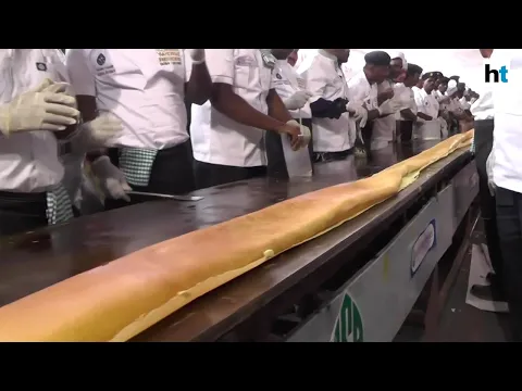 Download MP3 60 Indian chefs try making the world's largest dosa in Chennai