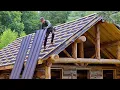Lagu One Man Built a Metal Roof for His Log Cabin | Final Stage Complete