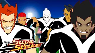 القطار الشبح ي رعب سوبا سترايكا بيغ بو في خطر سوبا ستريكاس كرتون كرة القدم للصغار 