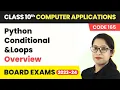 Python Conditional and Loops - Overview Class 10 Computer Applications Chapter 9 Code 165