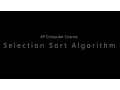 APCS Unit 6 Selection Sort