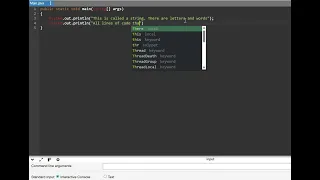 Printing out strings in Java