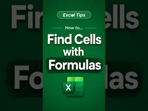 How to Find Cells with Formulas in Excel | Find All Formulas in Excel #excel #exceltips #exceltricks