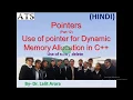 Use of pointers for dynamic memory allocation in C HINDI