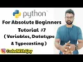 Variables Datatypes and Typecasting Python Tutorials For Absolute Beginners In Hindi