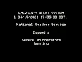 Severe Thunderstorm Warning in Austin TX