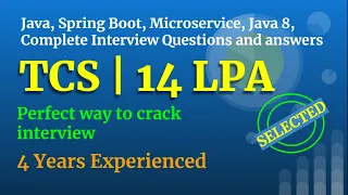 TCS Java Spring Boot Microservices 4 Years Selected Mock Interview