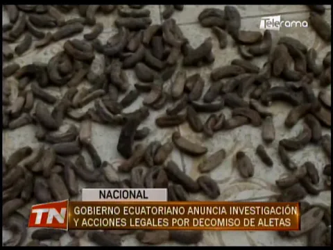 Gobierno ecuatoriano anuncia investigación y acciones legales por decomiso de aletas