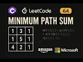 LeetCode 64 Minimum Path Sum CSharp Solution Dynamic Programming
