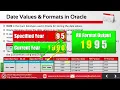 7 9 Single-Row Functions Date Values Date Formats in Oracle
