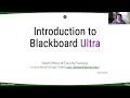 Intro to Blackboard Ultra