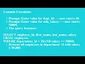 Introduction to Substitution Variables in SQL Q3 Oracle L21 P2 SMILE ROAD