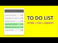 To Do List App Using HTML - CSS