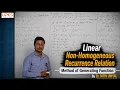 DISCRETE MATHEMATICS Linear Recurrence Relation Solution by Generating Function Method