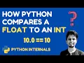 How python compares a float and an int objects