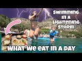 Download Lagu What We Eat In a Day on Holiday! Swimming in a THUNDERSTORM! 🌩