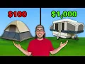 100 vs 1000 Facebook Marketplace Camping Challenge
