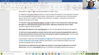 CIS7 Unit 4 Lab Permutation in C