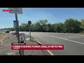 Novato crash downs power lines starts fire
