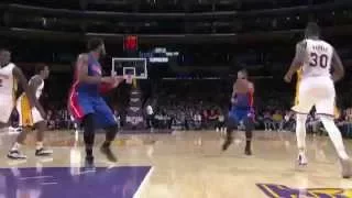 Andre Drummond Dunks Over Nick Young