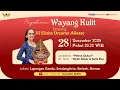 Lagu #LiveStreaming Wayang Kulit Ni Elisha Orcarus Allasso - PETRUK DUKUN