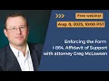 Free webinar Enforcing the Form I-864 Affidavit of Support
