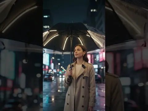 Rainy nights just got an upgrade! Would you use this futuristic umbrella?