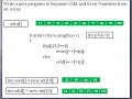 Java Array Part 6 Separate Odd and Even Numbers from an Array