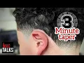 HOW TO DO A TAPER IN 3 MINUTES EASY HAIRCUT TUTORIAL TAPER INTO CURLS