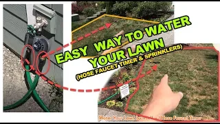 EASY WAY to Water Your Lawn Plants Garden Setup Orbit Hose Faucet Timer 2 outlets