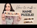 Learn how to make a wooden name puzzle using a scroll saw