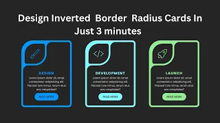 Creating Stylish Inverted Border Radius Cards with HTML and CSS Web Design Tutorial