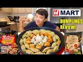 Trying EVERY DUMPLING at H-MART! KOREAN SUPERMARKET Noodles \u0026 Dumplings Taste Test Part 1