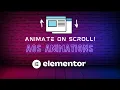 Add AOS Animations to your Elementor Website