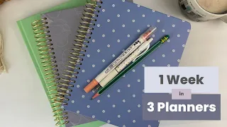 One week in 3 different planners plan with me