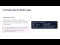 Python Lecture 4 part Data types