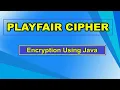 Playfair Cipher - Encryption Java