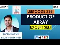 Product of Array Except Self Leetcode 238 Java No Division Prefix Sum