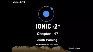 Ionic Tutorial Chapter 17 Json Parsing Basic Concepts