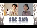 CRUSH 크러쉬 ft. BIBI - "SHE SAID" (Color Coded Lyrics Han/Rom/Eng/가사)