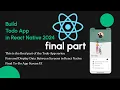React Native Todo App Final Part UI Design and Pass Data Props Between Screens React Native Project