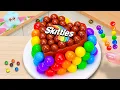 Download Lagu So Sweet Skittles Candy Cake Decorating 🎂 Mini Rainbow Chocolate Idea 💖 Petite Pastries