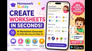 Homework Buddy - AI Worksheet Generator for Kids Create Printable Worksheets in Seconds