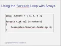 C Chapter 7 Arrays and Lists Part 8 Foreach loop in Array swf