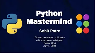 Python Mastermind - Final Project for Harvard s CS50Python