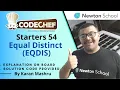 Codechef Starters 54 Equal Distinct EQDIS Solution In Hindi Explanation Code Editorial