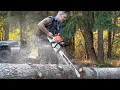 How to Buck Firewood with a Stihl ms 362 what Bar
