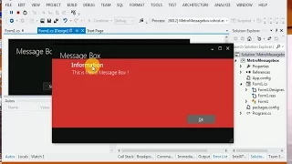 Creating Metro Message Box in c