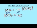 Mr Smith Maths - Finding missing numbers with percentages